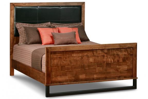 Berland Single Bed With Fabric, Leather Headboard Footboard