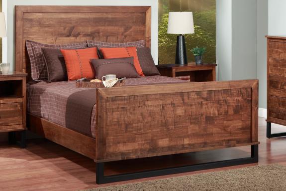 Berland Queen Bed With Wood, Queen Bed Wood Headboard And Footboard